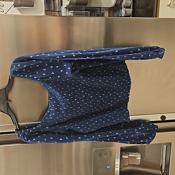 💕MADEWELL💕 Lucille Balloon Sleeve Smocked Top ~ Classic Indigo XL NWT - Picture 7 of 13